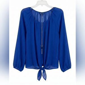 NWT Royal Blue Apt. 9 Sheer Top with a Tank Top size XL